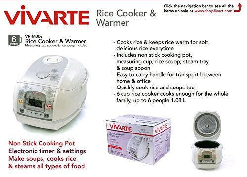 Vivarte Micom 6-Cup Rice Cooker, Free shipping (Excluding HI, AK)