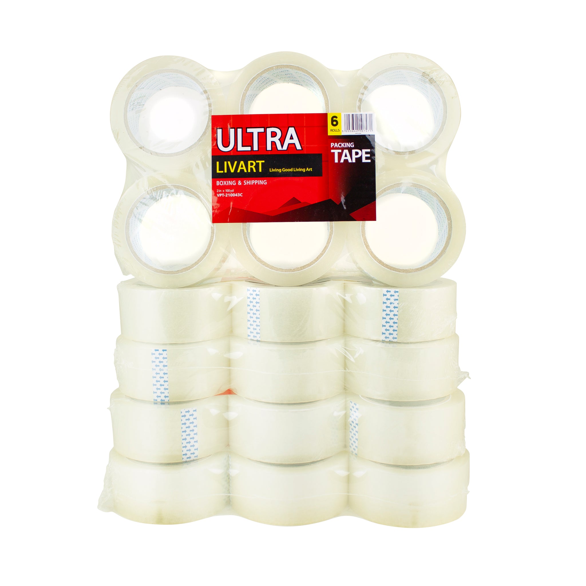 Ultra Boxing & Shipping Tape, Packing Tape, 2" x 100 Yard 6Rolls_VPT-210043C (30Rolls, Free shipping (Excluding HI, AK)