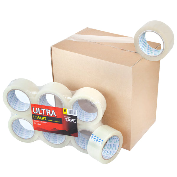 Ultra Boxing & Shipping Tape, Packing Tape, 2" x 100 Yard 6Rolls_VPT-210043C (6Rolls), Free shipping (Excluding HI, AK)