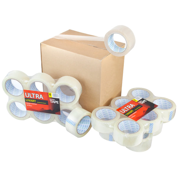 Ultra Boxing & Shipping Tape, Packing Tape, 2" x 100 Yard 6Rolls_VPT-210043C (12Rolls), Free shipping (Excluding HI, AK)