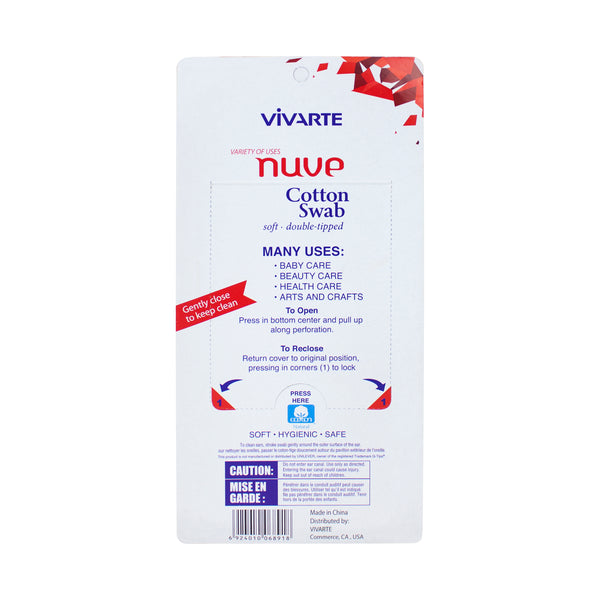 Vivarte Nuve Cotton Wood Swabs 550 Pieces