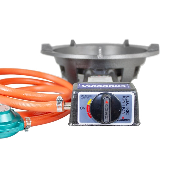Vulcanus V-L01 Low pressure cast iron burner with CSA Propane Regulator and Hose
