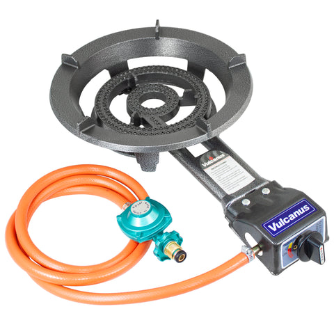 Vulcanus V-L01 Low pressure cast iron burner with CSA Propane Regulator and Hose
