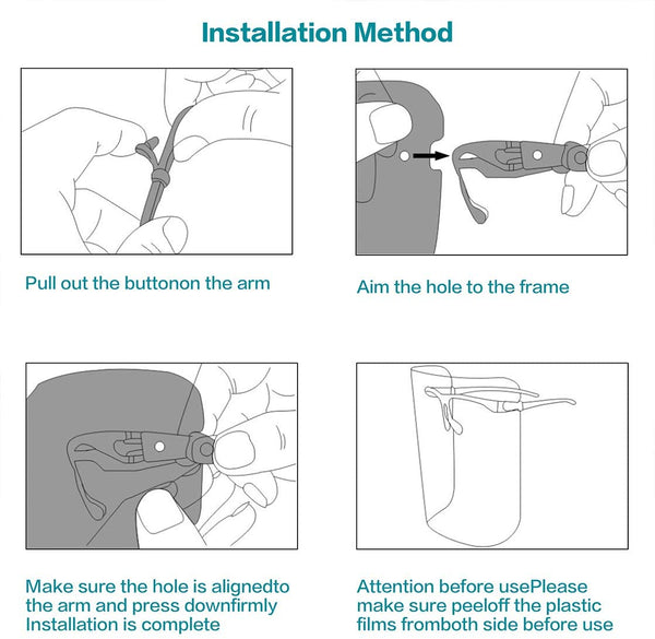 Disposable Face Shield with Glasses (10-pack)